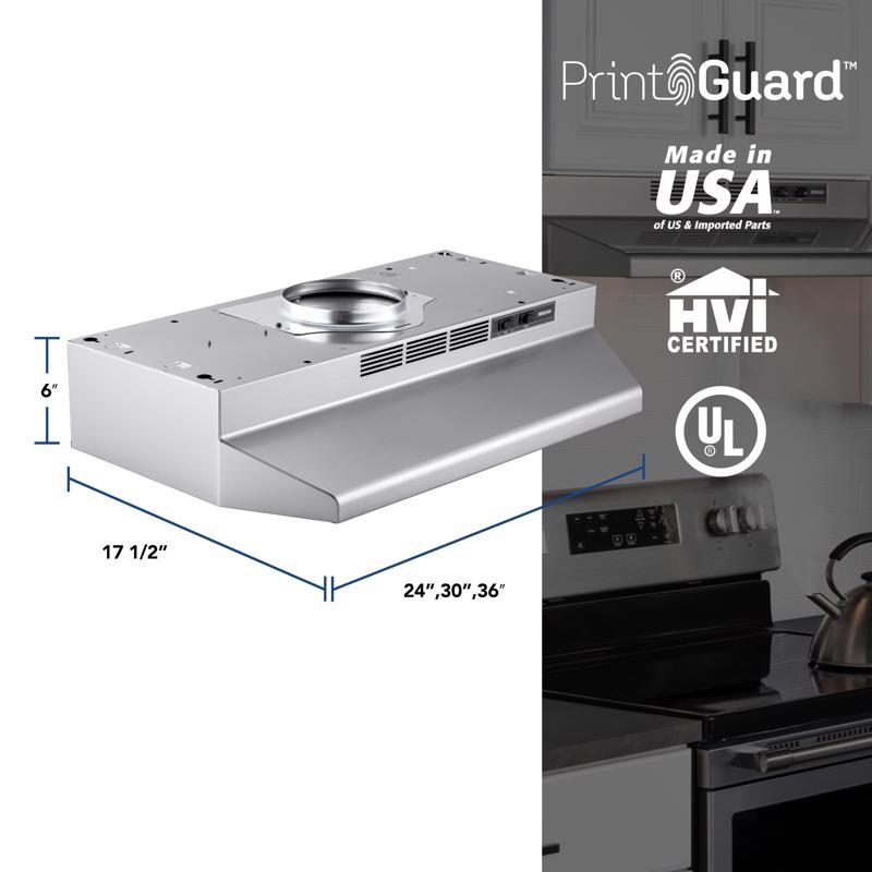 Broan 30 in. W Stainless Convertible Range Hood