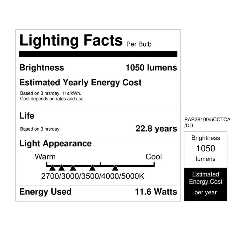 Feit PAR38 E26 (Medium) LED Dusk to Dawn Bulb Color Changing 100 Watt Equivalence
