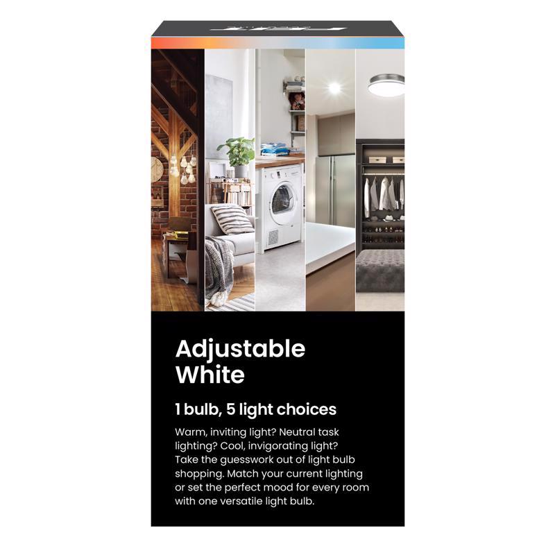 Feit A19 E26 (Medium) LED Bulb Adjustable White 50/75/150 Watt Equivalence