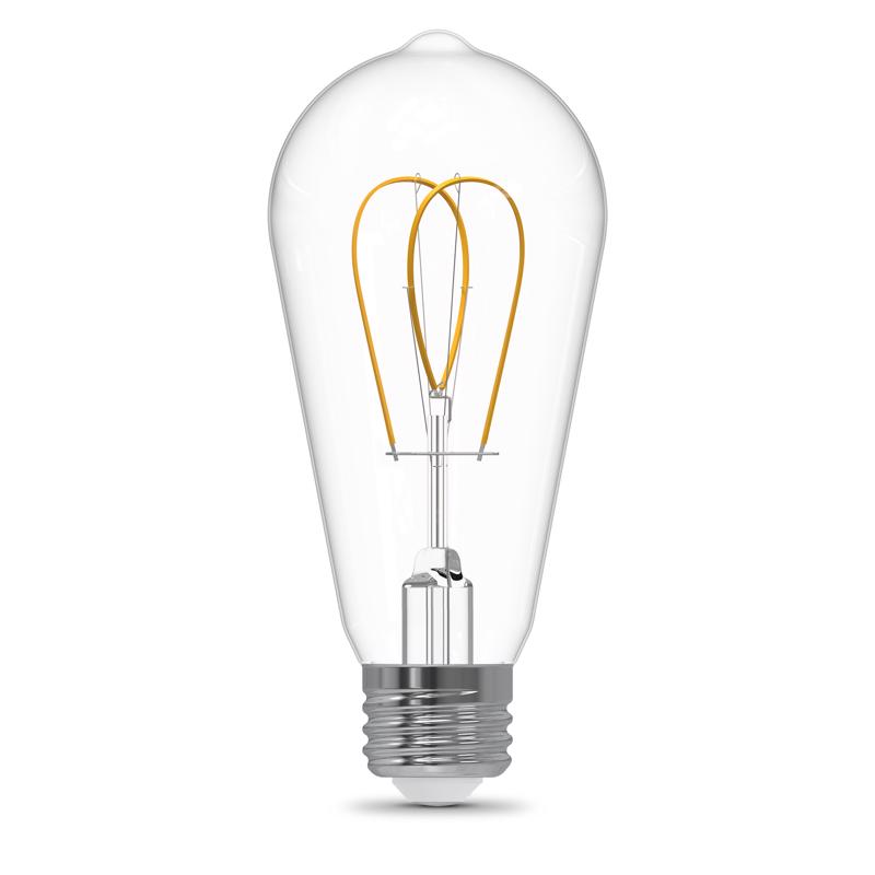 Feit ST19 E26 (Medium) Filament LED Bulb Daylight 60 Watt Equivalence 2 pk