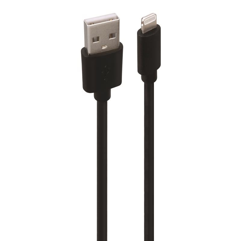 Monster Just Hook It Up Lightning to USB-A Charge and Sync Cable 10 ft. Black