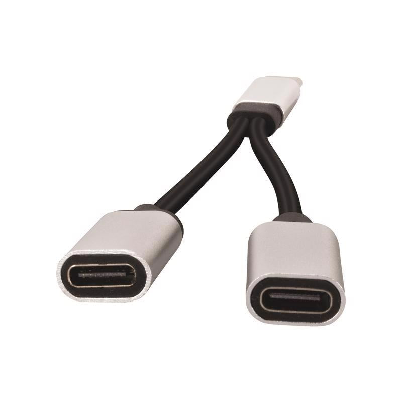 Monster Just Hook It Up USB-C Adapter 6 in. Black