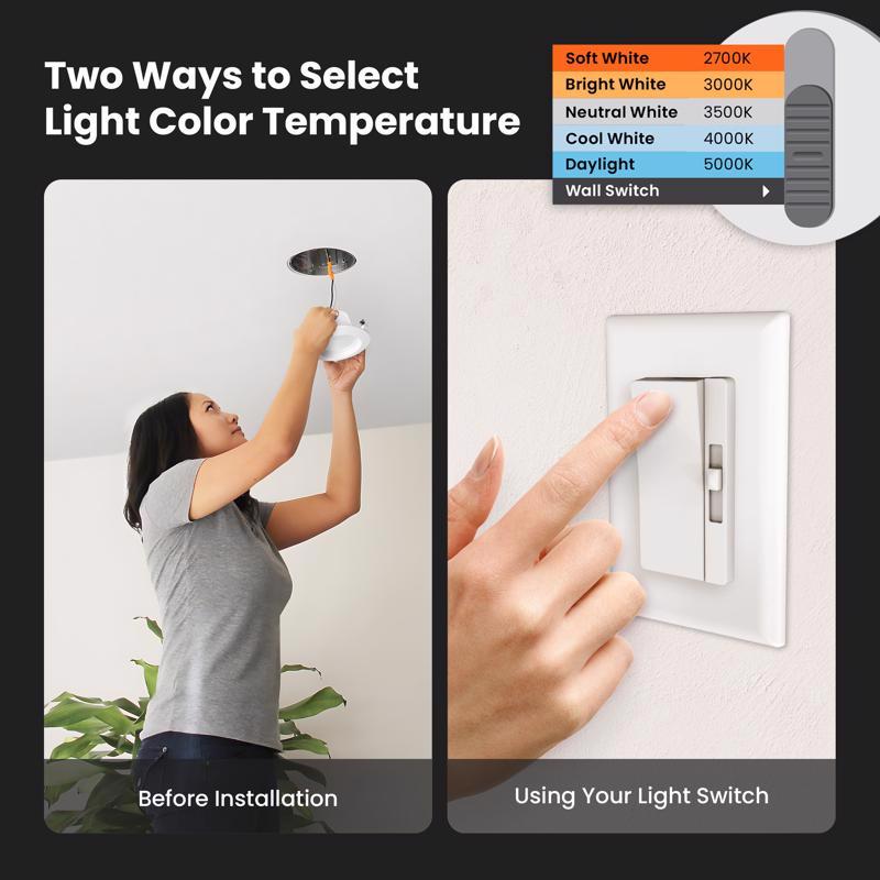 Feit White 5/6 in. W LED Recessed Downlight 75 W
