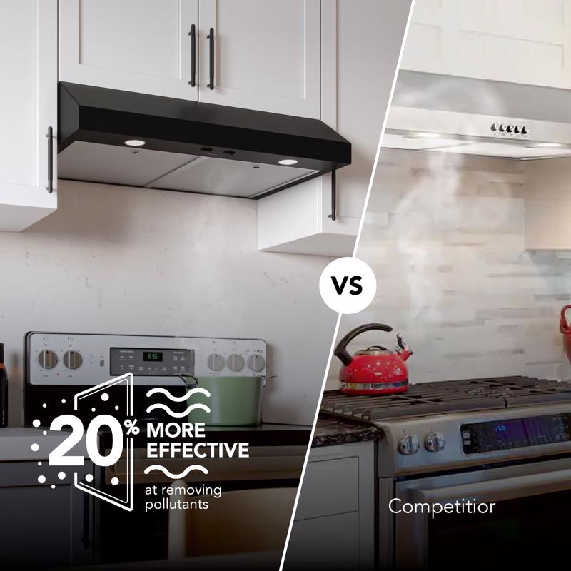 Broan GLA1 30 in. W Black Range Hood