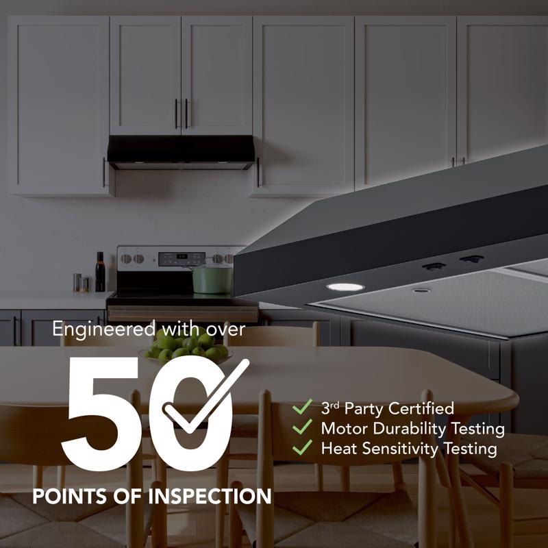 Broan GLA1 30 in. W Black Range Hood