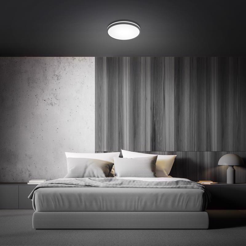 Feit 2.6 in. H X 14 in. W X 14 in. L Matte Black Black Ceiling Fixture