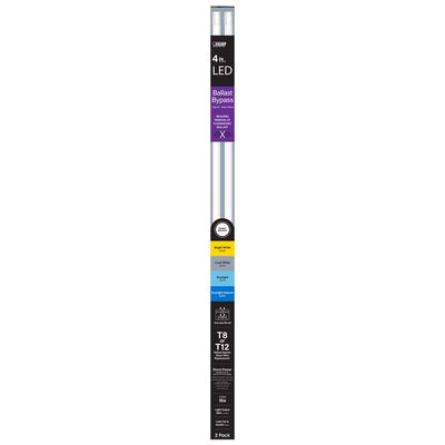 Feit Tubular White 48 in. G13 T8 LED Linear 32 Watt Equivalence 2 pk