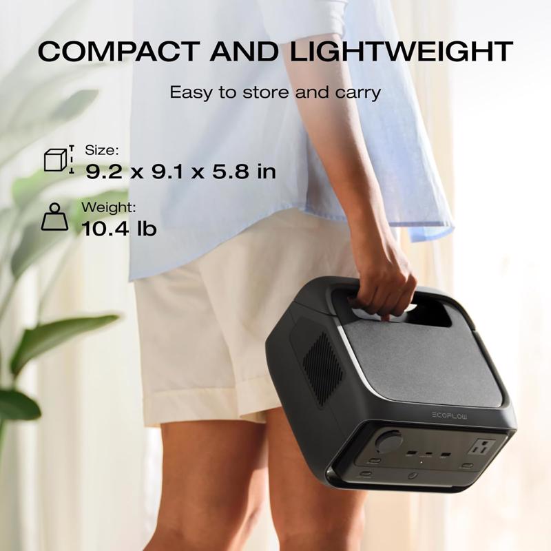 EcoFlow River 3 286 W Solar and Battery Portable Power Station