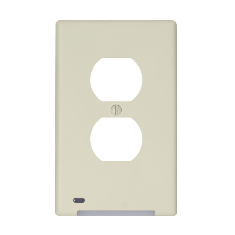 LumiCover Amerelle Almond 1 gang Plastic Decorator/Duplex Nightlight Wall Plate