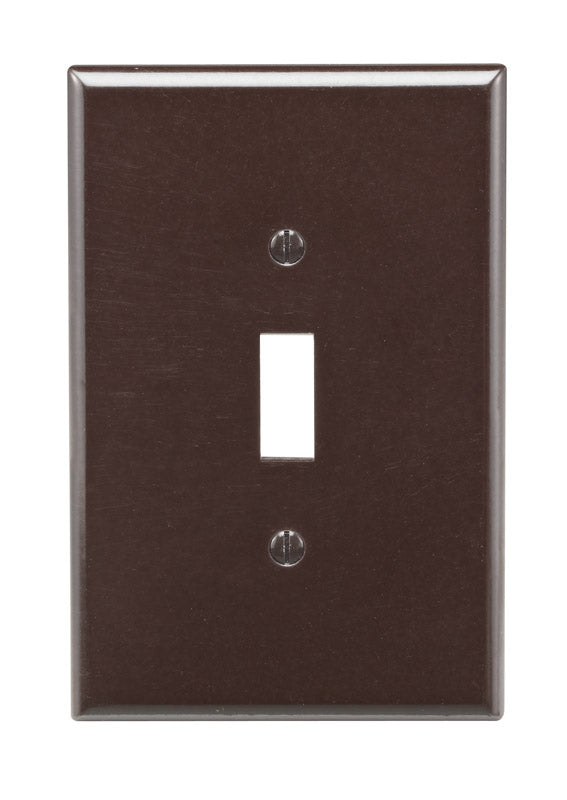 Leviton Brown 1 gang Thermoset Plastic Toggle Wall Plate