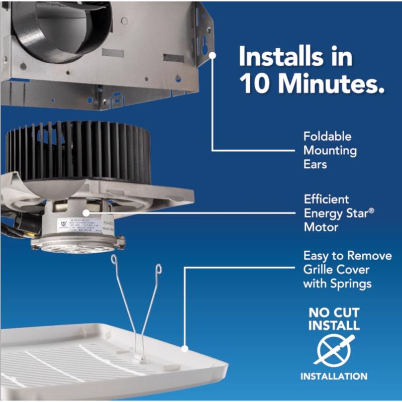 Broan-NuTone Economy Energy Star 50 CFM 2 Sones Bathroom Ventilation Fan