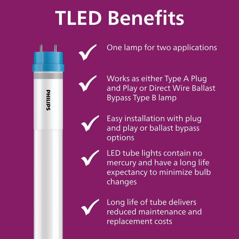 Philips LED Multi-CCT 36 in. G13 T8 Linear 25 Watt Equivalence