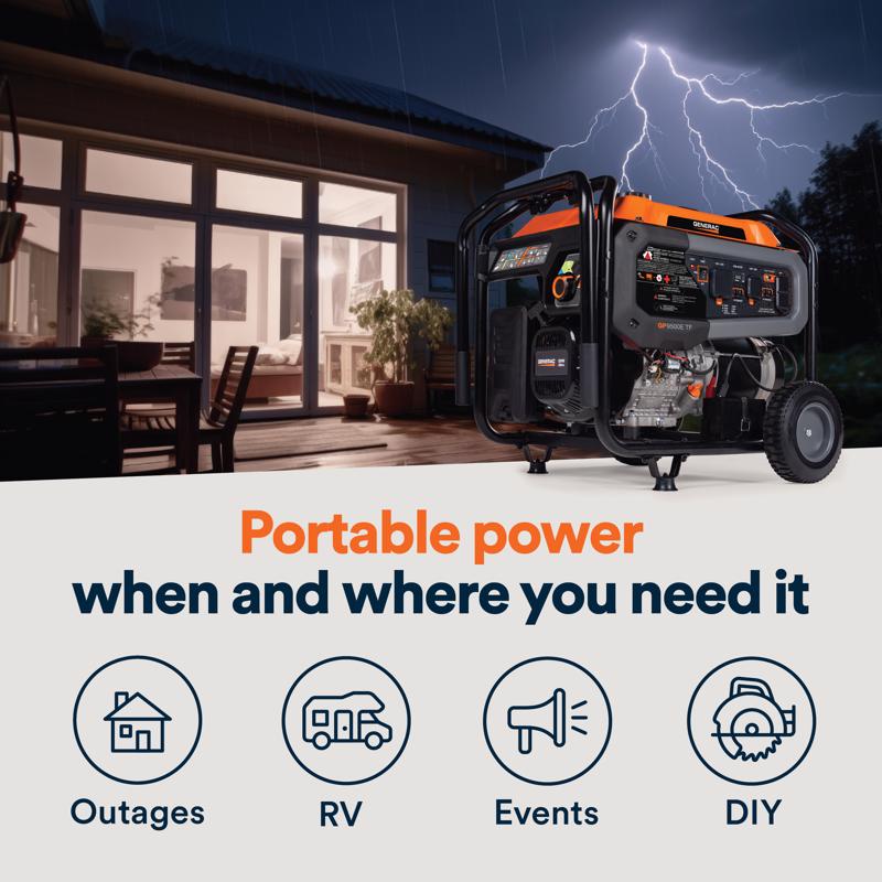 Generac 9500 W Gas/NG/LP Portable Generator