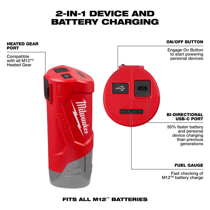 Milwaukee Battery Powered Phone Charger