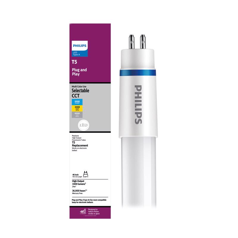 Philips LED Multi-CCT 46 in. G5 T5 Linear 54 Watt Equivalence