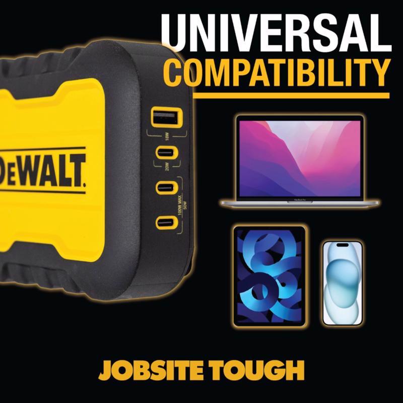 DeWalt Black/Yellow Charging Station USB to AC Home Adapter For All Smartphones