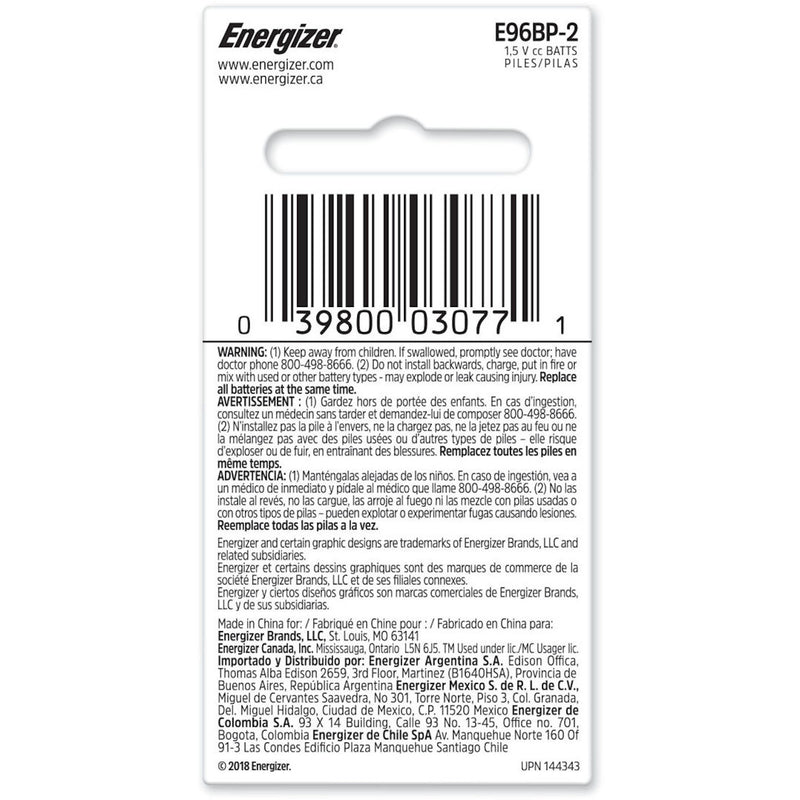 Energizer Max Alkaline AAAA 1.5 V Camera Battery 2 pk