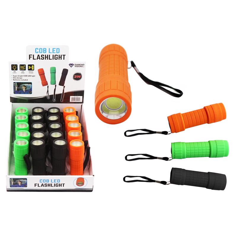 Diamond Visions 200 lm Assorted LED COB Flashlight AAA Battery