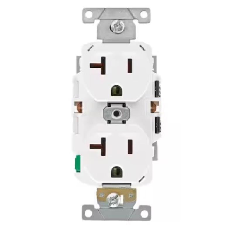 Leviton Lever Edge 20 amps 125 V White Outlet
