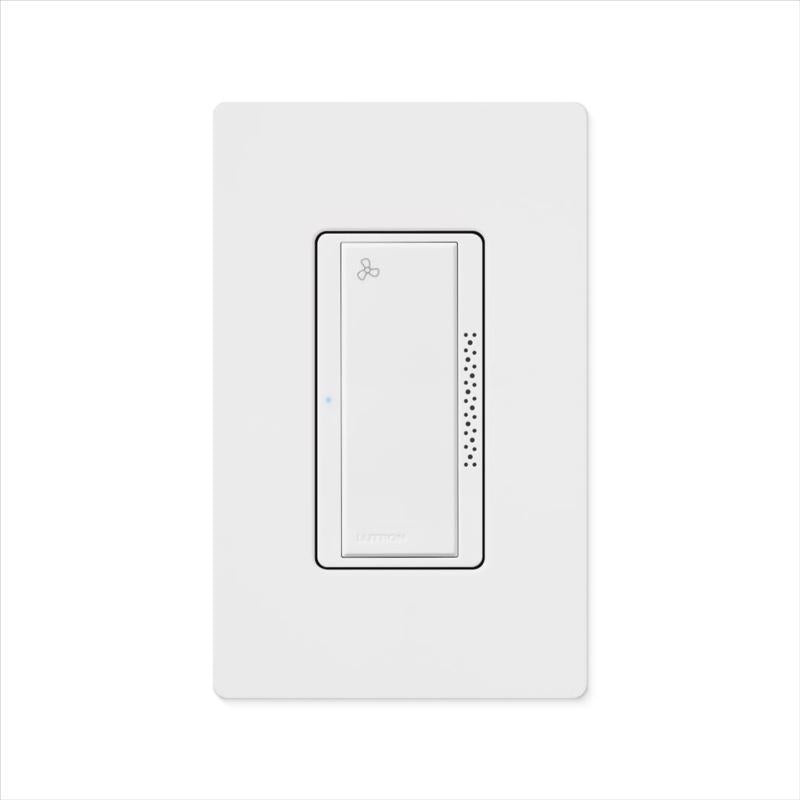 Lutron XactSense Humidity Sensor 3 amps Single Pole Bathroom Exhaust Smart-Enabled Switch White