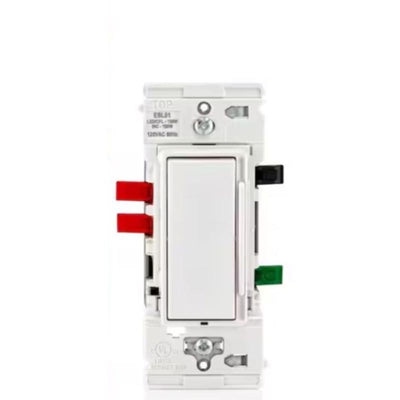 Leviton Lever Edge White Rocker Dimmer Switch