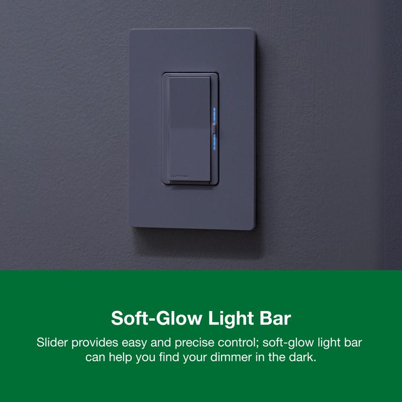 Lutron Diva with Night Mode for Dimmable LED Bulbs White 150 W 3-Way Dimmer Switch