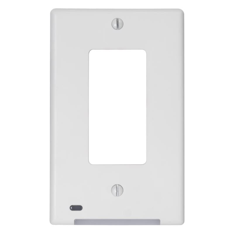 Lumicover White 1 gang Plastic Decorator Nightlight Wall Plate