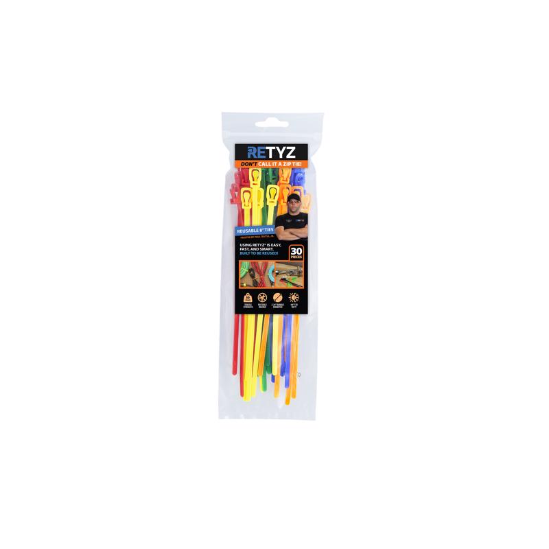 RETYZ 8 in. L Assorted Cable Tie
