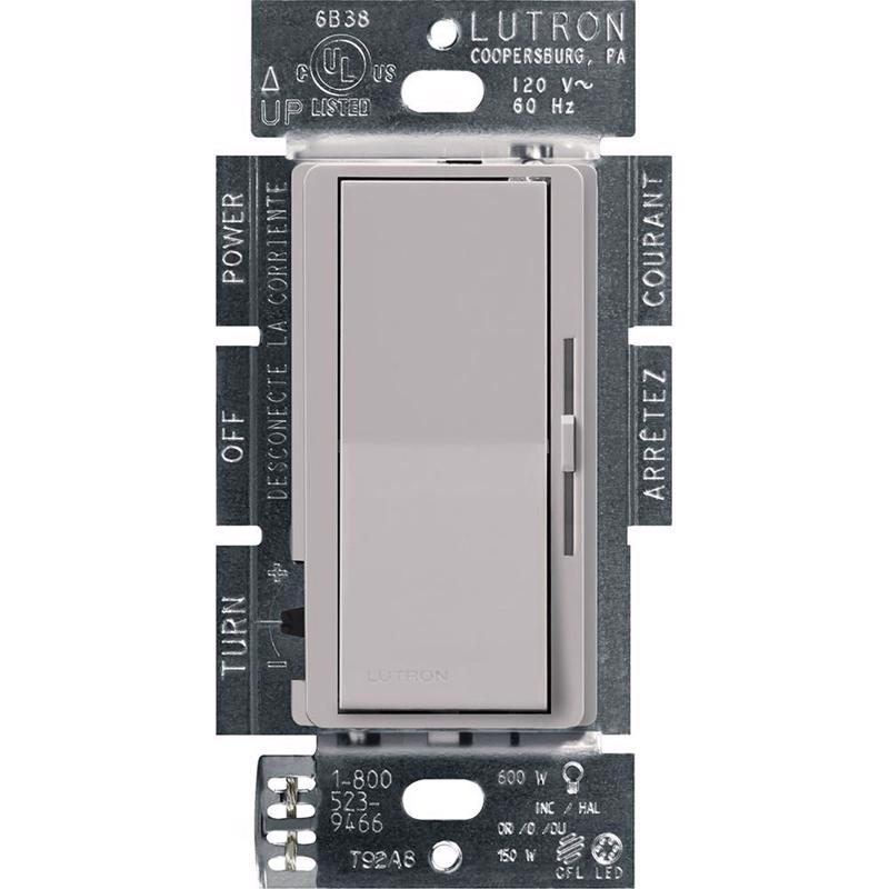 Lutron Diva Gray 150 W 3-Way Dimmer Switch