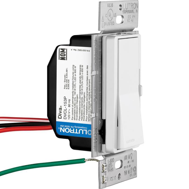 Lutron Diva Gray 150 W 3-Way Dimmer Switch