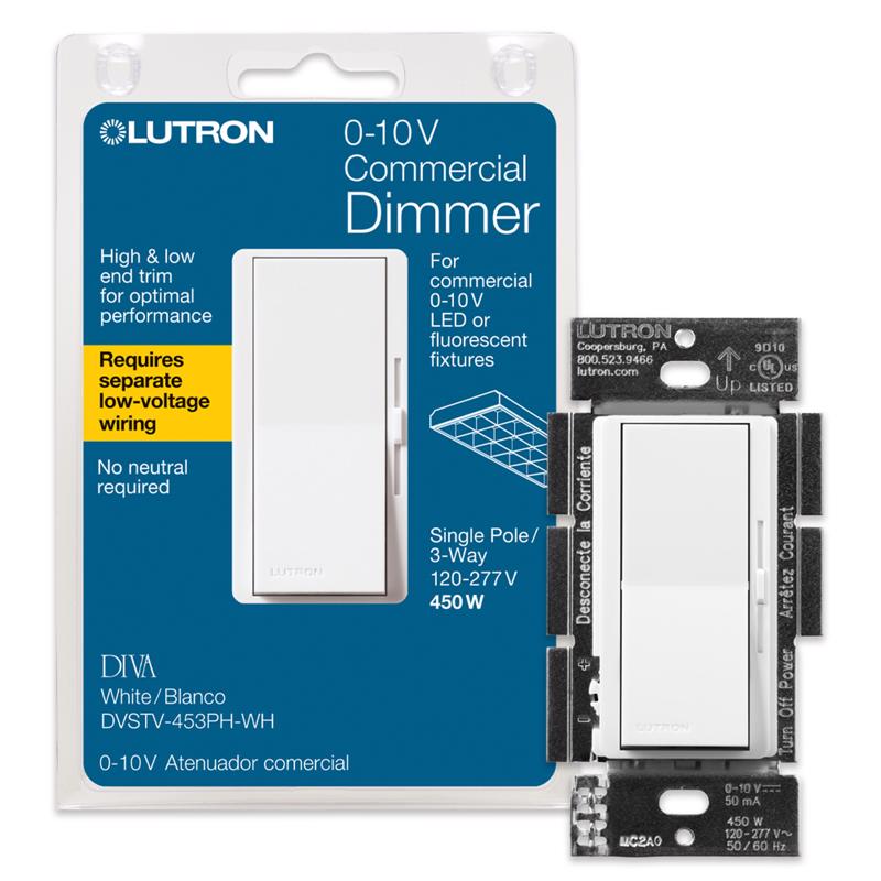 Lutron Diva White 450 W 3-Way Smart-Enabled Dimmer Switch