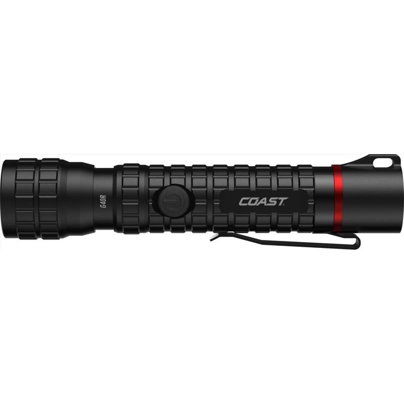 COAST G40R 1000 lm Black LED Rechargeable Rechargeable Flashlight 18650 Battery