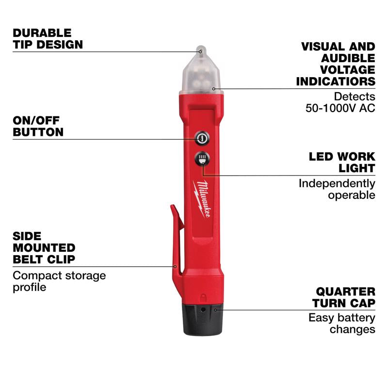 Milwaukee 50-1000 V Voltage Detector w/LED