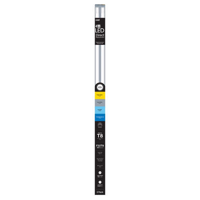 Feit Electric Linear Adjustable White 48 in. Bi-Pin T8 LED Tube 32 Watt Equivalence 2 pk