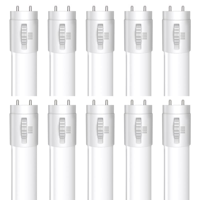 Feit Electric Linear Adjustable White 48 in. Bi-Pin T8 LED Tube 32 Watt Equivalence 10 pk