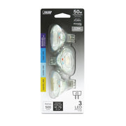 Feit Electric MR16 GU5.3 LED Bulb Adjustable White 50 Watt Equivalence 3 pk
