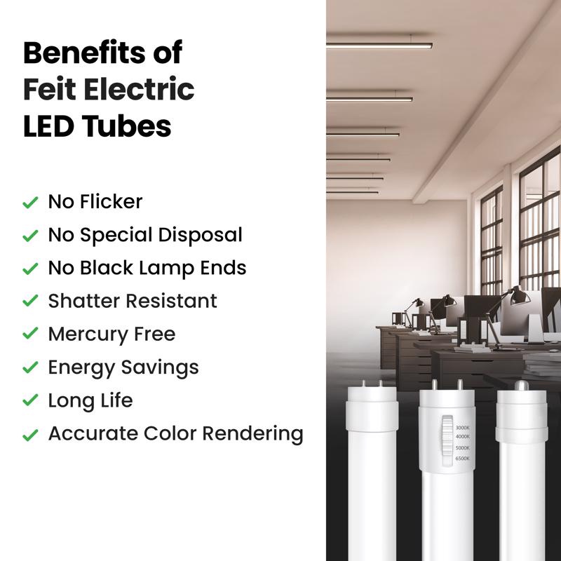 Feit Linear Daylight 96 in. G13 T8 LED Tube Light 110 Watt Equivalence 2 pk