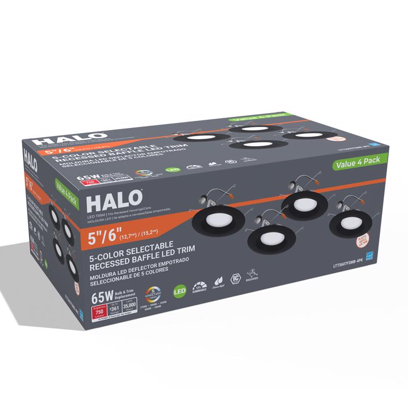 Halo Matte Black/White Recessed Downlight