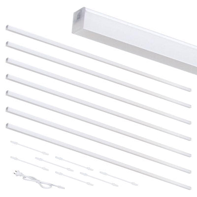 Armacost Lighting 44 in. L White Plug-In LED Strip Tape Light Kit 4 pk