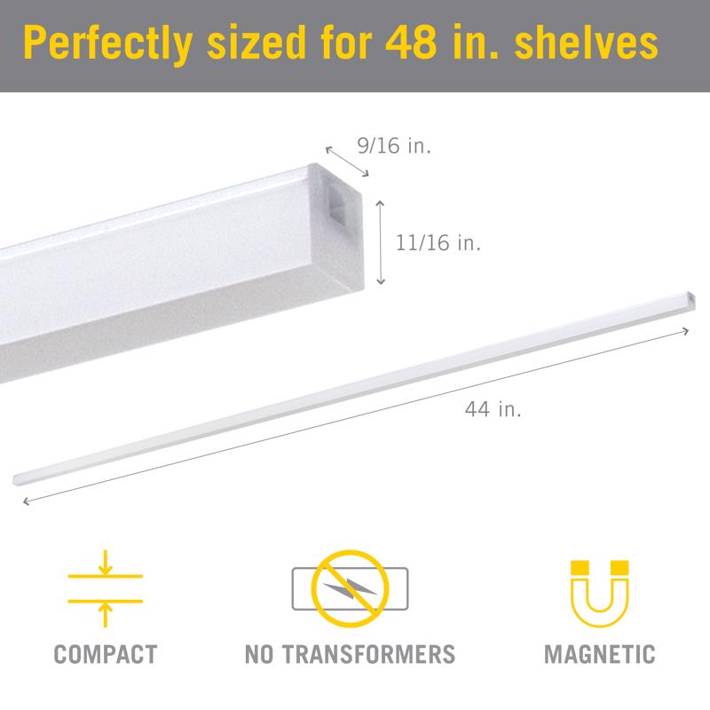 Armacost Lighting 44 in. L White Plug-In LED Strip Tape Light Kit 4 pk