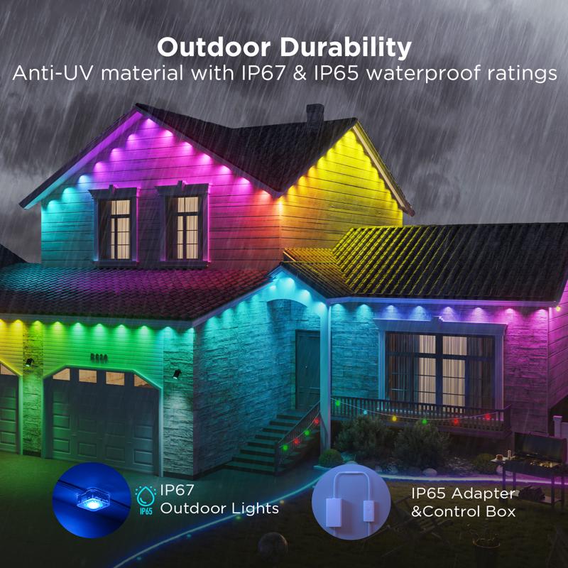 Govee Plug In 72 W LED Smart-Enabled Permanent String Light