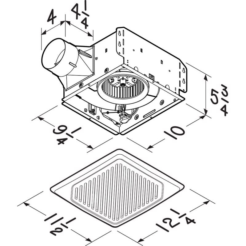 Broan-NuTone 110 CFM 3 Sones Bathroom Ventilation Fan