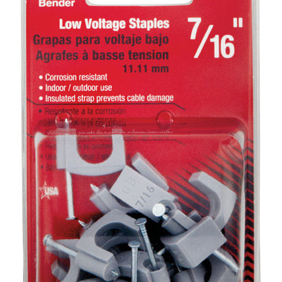 Gardner Bender 7/16 in. W Plastic Insulated Coaxial Staple 15 pk