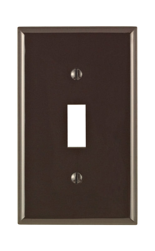 Leviton Brown 1 gang Nylon Toggle Wall Plate