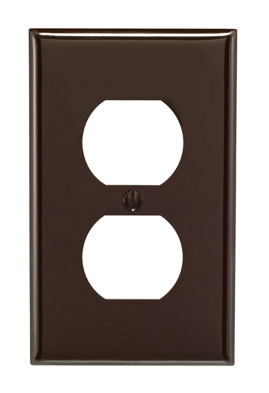 Leviton Brown 1 gang Nylon Duplex Wall Plate