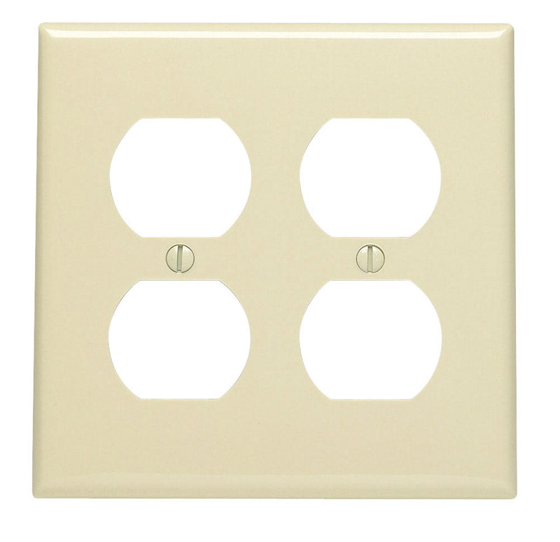 Leviton Ivory 2 gang Nylon Duplex Wall Plate