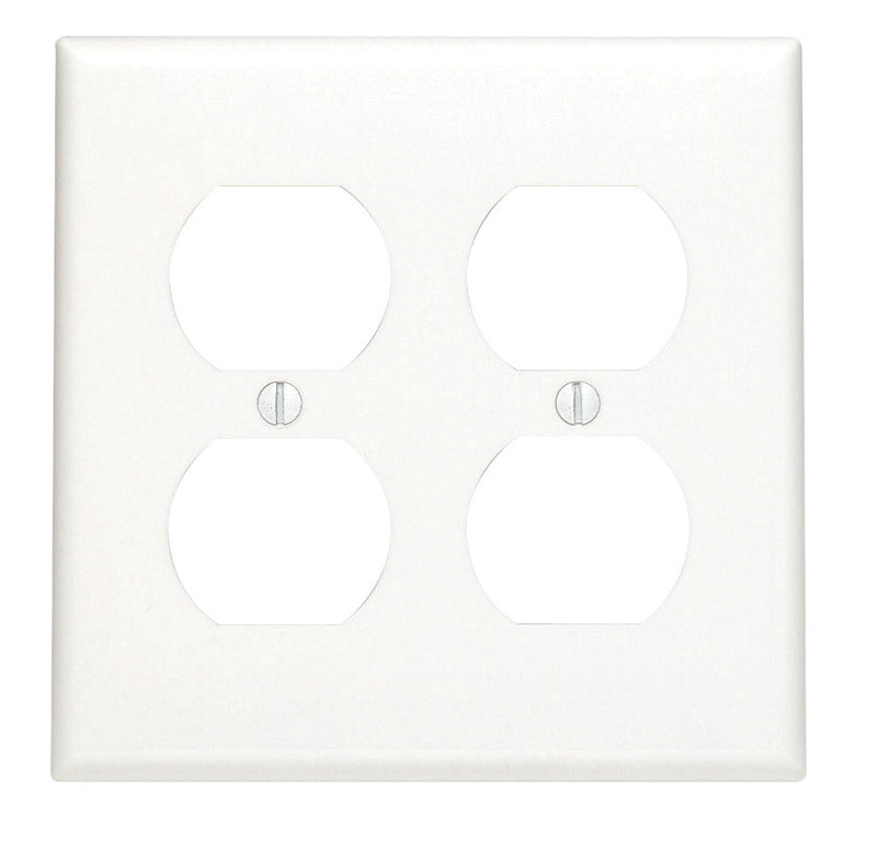 Leviton White 2 gang Nylon Duplex Wall Plate