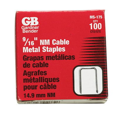 Gardner Bender 9/16 in. W Steel Insulated Cable Staple 100 pk