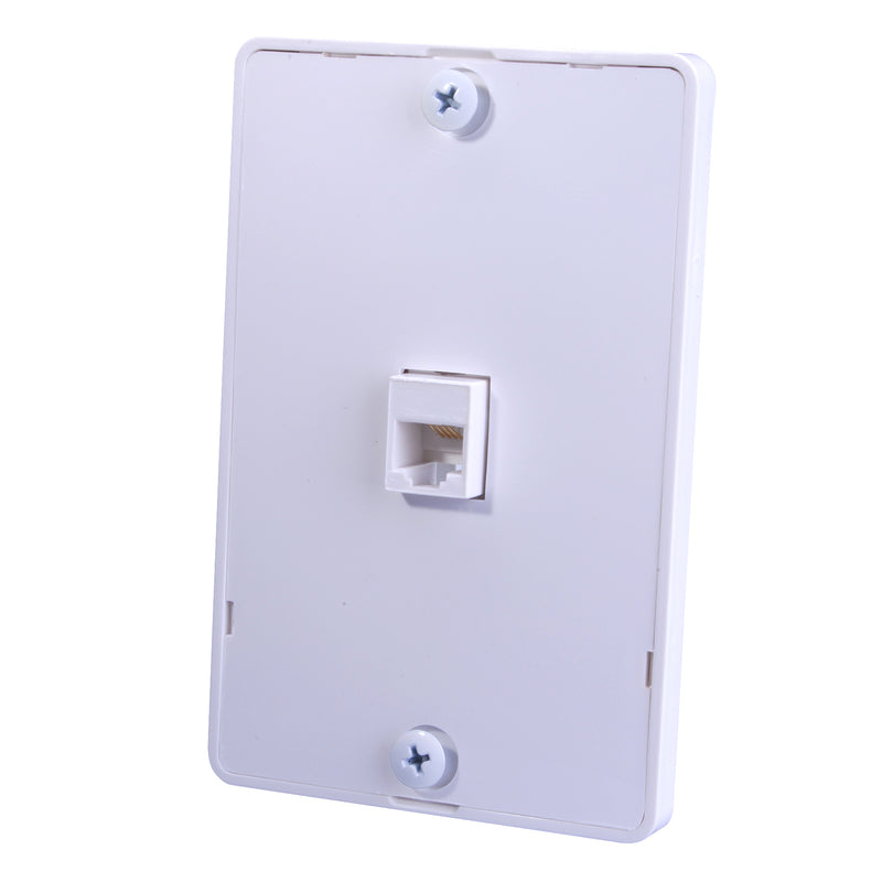 Monster Just Hook It Up White 1 gang Plastic Telephone Wall Plate