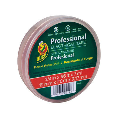Duck Professional Grade 3/4 in. W X 66 ft. L Red Vinyl Electrical Tape